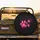 Hot Pink Paw Prints Upward Trailing Fluid Dust Trails - Pet Lover Gift Spare Tire Cover - 2