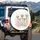 Five Spotted Giraffes Colorful Sunglasses Foliage Pastel Sky - Wildlife Lover Gift Spare Tire Cover - 3