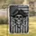 Realistic Pirate Skull Tricorn Hat Crossed Bones Distressed American Flag Home Decor Garden Flag - 1