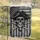 Realistic Pirate Skull Tricorn Hat Crossed Bones Distressed American Flag Home Decor Garden Flag - 5