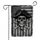 Realistic Pirate Skull Tricorn Hat Crossed Bones Distressed American Flag Home Decor Garden Flag - 3