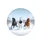 Three Galloping Horses Snow Landscape - Equestrian Winter Wildlife Lover Gift Spare Tire Cover - 4