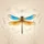 Large Iridescent Blue Golden Orange Dragonfly Wetland Reeds Field - Wildlife Lover Gift Spare Tire Cover - 6
