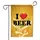 I Love Beer Effervescent Foam Hops Barley - Beer Lover Home Decor Gift for Beer Enthusiasts Garden Flag - 3