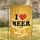 I Love Beer Effervescent Foam Hops Barley - Beer Lover Home Decor Gift for Beer Enthusiasts Garden Flag - 1