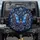 Sapphire Butterfly Gold Filigree Floral Baroque - Luxury Car Decor Gift for Butterfly Lover Spare Tire Cover - 1