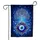 Deep Blue Silver Tree of Life Evil Eye Symbol - Mystical Home Protection Gift Garden Flag - 3