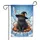 Grey Cartoon Cat Witch Hat Orange Pumpkins White Dove Halloween Home Decor Gift for Cat Lover Garden Flag - 3
