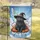 Grey Cartoon Cat Witch Hat Orange Pumpkins White Dove Halloween Home Decor Gift for Cat Lover Garden Flag - 5