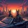 Doberman Dogs Convertible Sports Car Sunset City - Car Enthusiast Dog Lover Gift Spare Tire Cover - 6