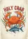 Holy Crab Orange Crab Blue Fish Maritime - Nautical Home Decor Gift for Seafood Lover Garden Flag - 6