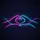 Intertwined Electric Pink Blue Neon Hands Prominent Heart - Love Connection Gift Spare Tire Cover - 6
