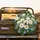 Large Pristine White Daisies Bright Yellow Centers Sky-Blue Forget-Me-Nots Green Foliage - Nature Lover Gift Spare Tire Cover - 2