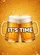 IT'S TIME Golden Amber Ale Beer Mugs White Foam - Celebration Party Home Decor Gift Garden Flag - 6