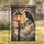 Gothic Raven Street Lamp Autumn Leaves - Halloween Home Decor Gift Garden Flag - 1