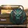 Majestic Dragon Teal Turquoise Scales Golden Filigree Glowing Aqua Lime Eyes - Fantasy Lover Gift Spare Tire Cover - 2