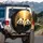 Gentle Realistic Giant Pandas Sunlit Golden Bamboo Grove - Wildlife Lover Gift Spare Tire Cover - 3