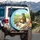 Cartoon Turtle Driving Snail Letter A - Kids Road Trip Gift Spare Tire Cover - 3