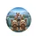 Five Happy Yorkshire Terriers Mountain Scene - Dog Lover Vehicle Accessory Gift Spare Tire Cover - 4