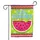 hello SUMMER Watermelon Hot Pink Lime Green Polka Dot Stripe - Summer Decor Gift Garden Flag - 3