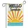 Hello Sunshine Half-Sun Golden Sparkle - Everyday Home Decor Gift Garden Flag - 3