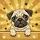 Pug Puppy Paw Prints Stars Golden Yellow Sunburst - Dog Lover Auto Accessory Gift Spare Tire Cover - 7