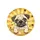 Pug Puppy Paw Prints Stars Golden Yellow Sunburst - Dog Lover Auto Accessory Gift Spare Tire Cover - 5