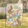 Happy Easter Bunnies Lush Spring Flowers Decorated Eggs - Holiday Home Decor Garden Flag - 1