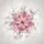 Realistic Pink Dogwood Flowers Ethereal Smoky Tendrils - Outdoor Vehicle Decor Spare Tire Cover - 6