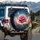 Pink Rose Moon Stars Night Sky Celestial - Home Decor Gift for Stargazer Spare Tire Cover - 3