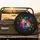 Glowing Rainbow Paw Prints Black - Pet Lover Gift for Dog Cat Owners Spare Tire Cover - 2