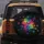 Glowing Rainbow Paw Prints Black - Pet Lover Gift for Dog Cat Owners Spare Tire Cover - 5