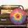 Vibrant Radial Rainbow Burst, Pink & Red Hearts - Celebration Gift for Everyday Vehicle Use Spare Tire Cover - 2