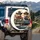 Cool Cowboy Cat Sheriff Cat Vintage Car Western Road Trip Gift for Cat Lovers Spare Tire Cover - 3