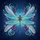 Glowing Blue Dragonfly Feathers Berries Swirls Splatters - Wildlife Lover Gift Spare Tire Cover - 6