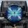 Glowing Blue Dragonfly Feathers Berries Swirls Splatters - Wildlife Lover Gift Spare Tire Cover - 1