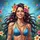 Smiling Woman Tropical Flowers Bikini Beaded Necklaces Tropical Lifestyle Gift for Women Spare Tire Cover - 6