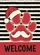 Paw Print Santa Hat Welcome Sign - Christmas Holiday Entryway Decor Garden Flag - 6