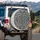 Organic Black Grey Rosettes Leopard Fur Spots - Everyday Vehicle Decor Gift Spare Tire Cover - 3