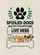 Spoiled Dogs Live Here Paw Print Bone & Cartoon Dogs - Home Decor Gift Garden Flag - 6