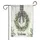 Green Leaf White Flower Wreath Welcome Gingham Bow - Farmhouse Home Decor Gift Garden Flag - 3