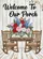 Rocking Chairs Porch Floral Welcome Sign - Rustic Home Decor Gift Garden Flag - 6