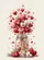 Overflowing Glass Mason Jar Plush Heart Bouquet Valentine Tag - Valentine's Day Gift Garden Flag - 6