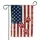 Distressed American Flag Paw Prints Independence Day Home Decor for Veterans Garden Flag - 3