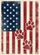 Distressed American Flag Paw Prints Independence Day Home Decor for Veterans Garden Flag - 6