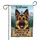 German Shepherd Welcome Sign Funny Dog Rule - Rustic Mountain Landscape Home Decor Gift Garden Flag - 3
