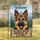 German Shepherd Welcome Sign Funny Dog Rule - Rustic Mountain Landscape Home Decor Gift Garden Flag - 1