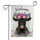 Black Cow Welcome Flower Crown Portrait - Farmhouse Home Decor Gift for Cow Lover Garden Flag - 3