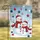 Snowmen Pink Hats Scarves Glitter Ornaments Christmas Holiday Garden Flag - 1