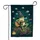 Green Frog Wizard Hat Guitar Water Lilies Pond Swamp Plants - Outdoor Patio Home Decor Gift Garden Flag - 3